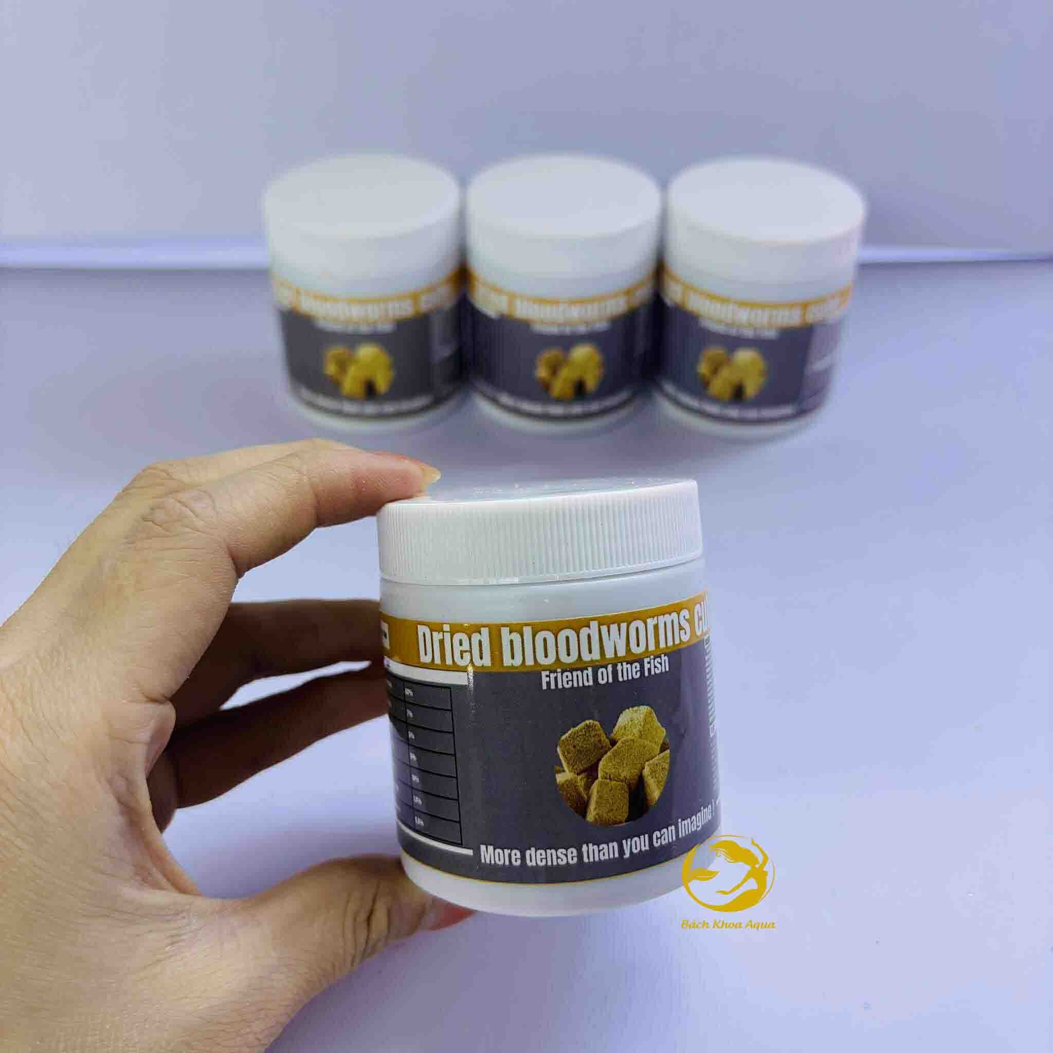 Thức ăn Trùng huyết sấy khô Lazy Bloodworms Cube - 50g